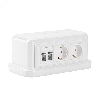 Напольная башенка BUS, 12 модулей, белая 09050