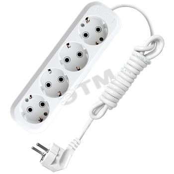 Удлинитель бытовой 4х3м с заземлением 16А АВС-пластик 9631981