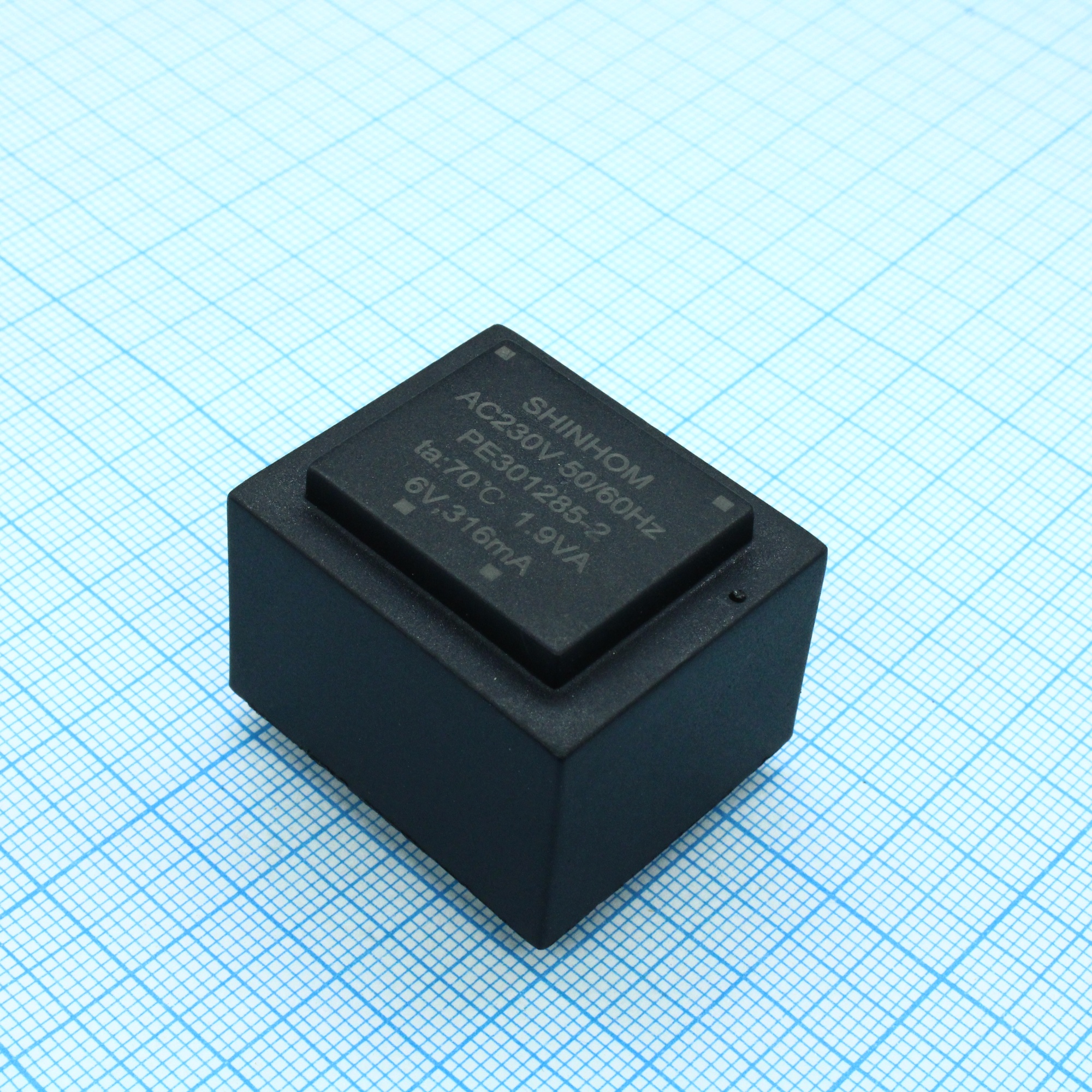 PE301285-2 - Трансформатор питания 1.9ВА  230В 6В/316мА ta 70°C (EI 30/12.5) 24.5мм