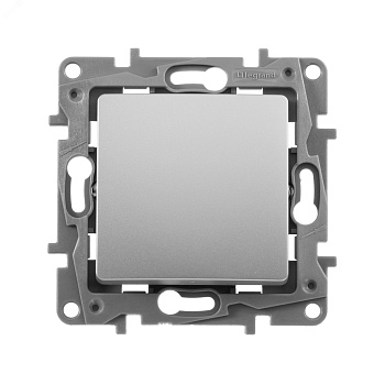 Переключатель перекрестный 1-кл. СП Etika 10А IP20 250В 10AX винтов. клеммы механизм алюм. Leg 672409