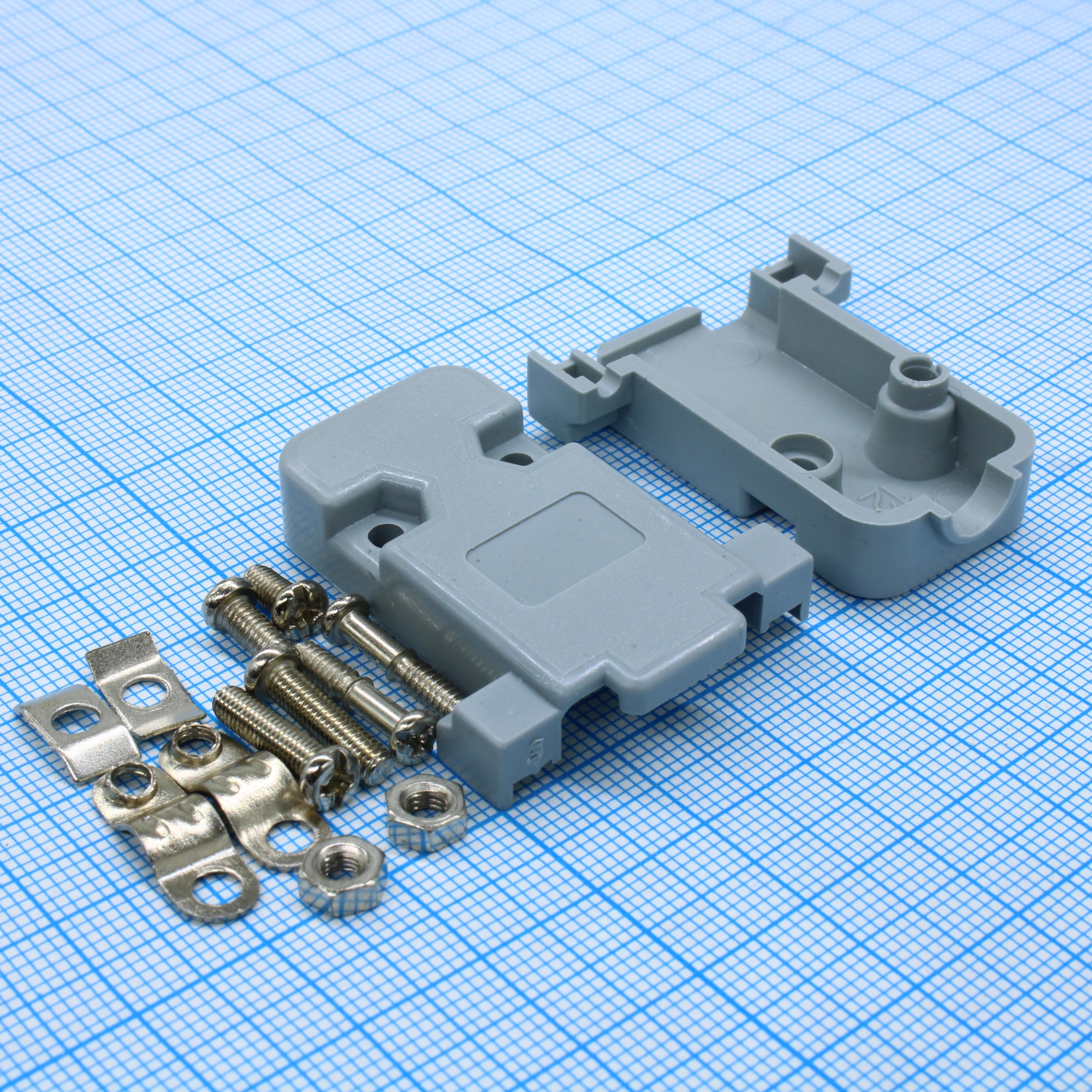 L-KLS1-DB-09P-S-G - Кожух для разъема D-SUB 9pin на кабель, пластик