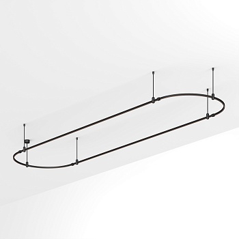 Трек ART-APRIORI-OVAL-ROD-400-4000x1000 (BK) (Arlight, IP20 Металл, 3 года) 048512