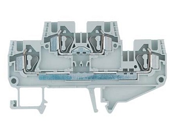 Клемма этажн. WKF 4 E/35 - Этажная клемма, тип фиксации провода: пружинный, номинальное сечение: 4 мм кв., 32A, 800V, ширина: 6 мм, цвет: серый, тип монтажа: DIN 35