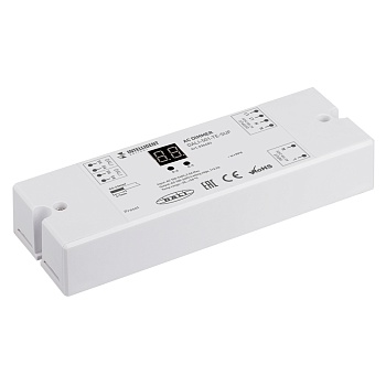 INTELLIGENT ARLIGHT Диммер DALI-501-TE-SUF (230V, 2.2A) 026403 - Диммер для управления нагрузкой по 230В (TRIAC/MOSFET), по протоколу DALI. 1 адрес, 1 канал. Максимальная мощность резистивной нагрузки 500W. Диммирование по заднему фронту (Trailing edge). 