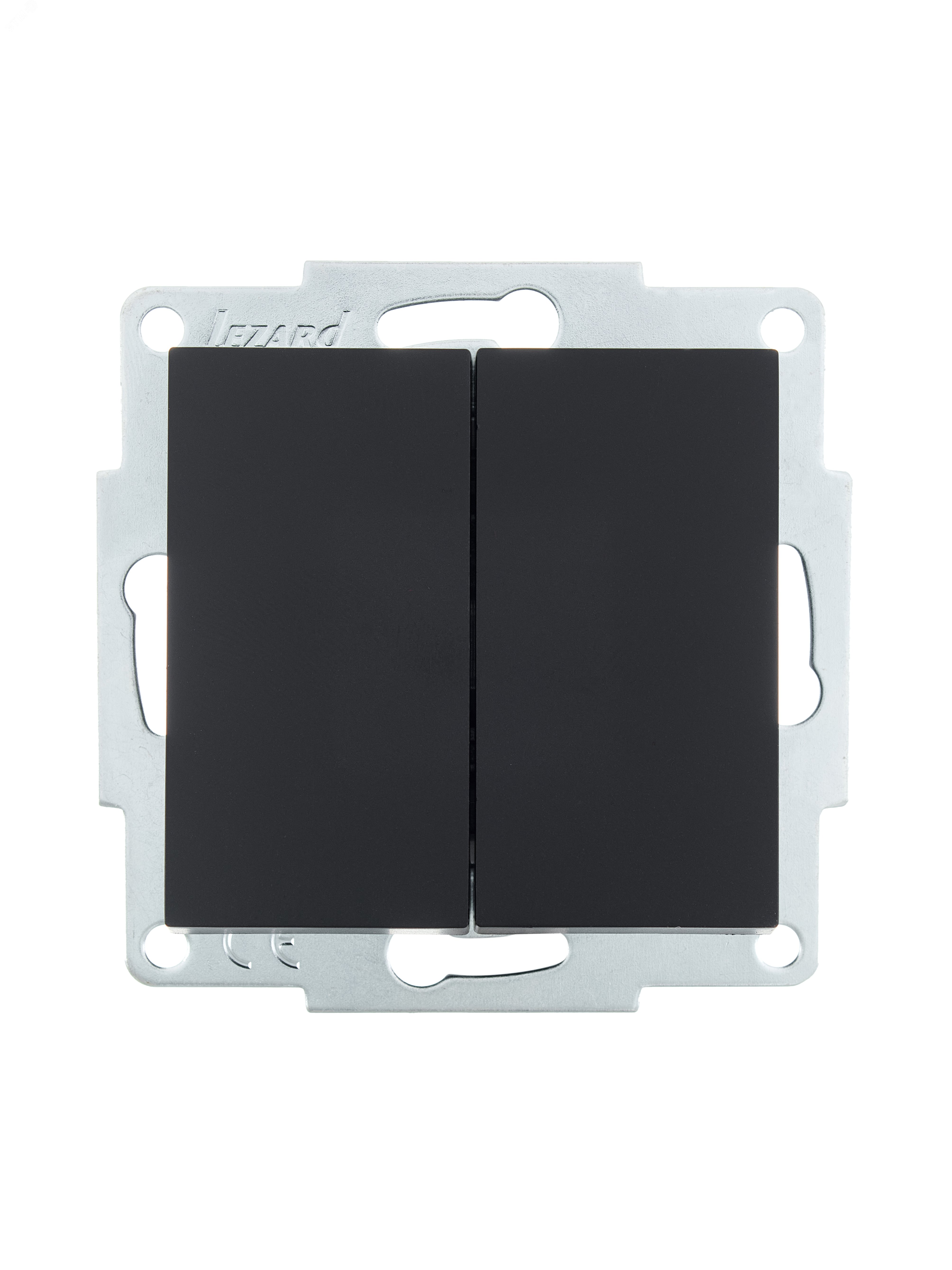 Выключатель 2-кл. СП Vesna механизм черн. бархат 742-4288-101