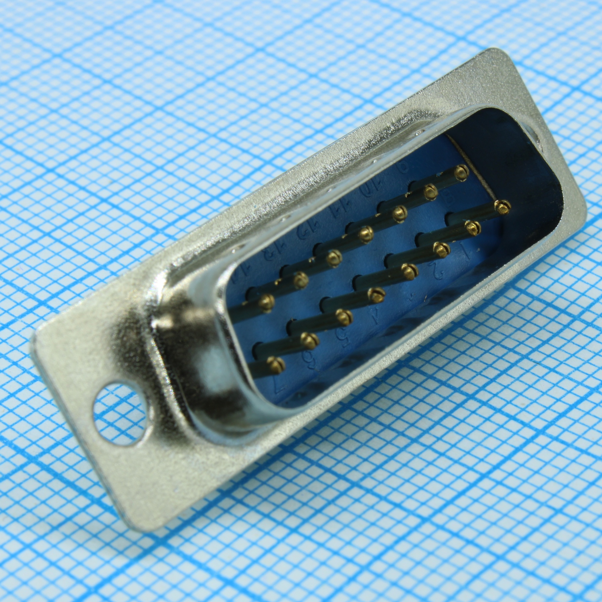 DB-15M - Разъём D-SUB вилка DB-15M, 15 контактов