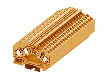 Проходная клемма 204962 - Проходная клемма, TA4-1-2, 3 точки подключения, тип фиксации провода: пружинный, номинальное сечение: 4 мм кв., 32A, 800V, ширина: 6 мм, цвет: оранжевый, DIN 35