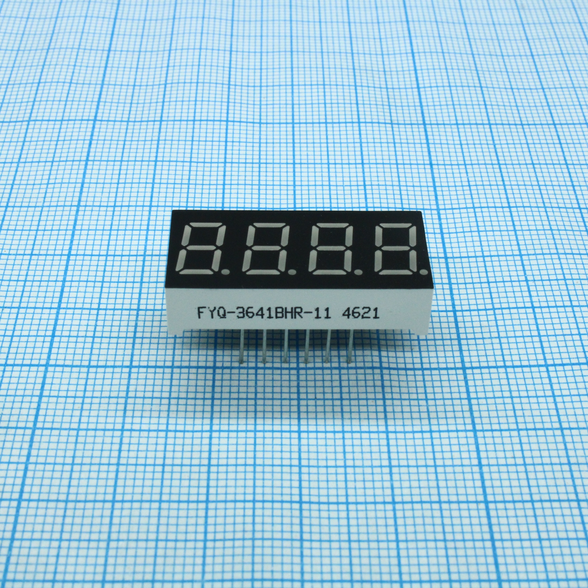 FYQ-3641BHR-11 - 4-х разрядный индикатор 9,2мм/красный/660нм/50-80мкд/ОА