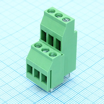 DG130A-5.0-06P-14-00A(H) - Винтовой клеммный блок c рельефной обоймой, 6 контактов Серия DG130А-5.0