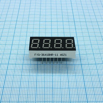 FYQ-3641BHR-11 - 4-х разрядный индикатор 9,2мм/красный/660нм/50-80мкд/ОА