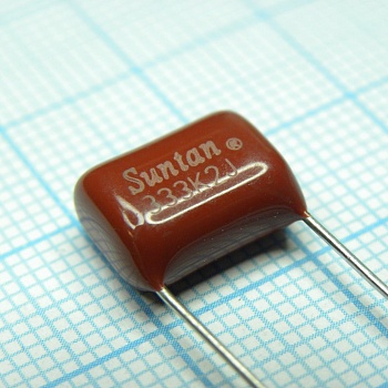 TS02002J333KSB0D0R - Конденсатор металлоплёночный полиэтилентерефталатный 0.033мкФ 630В ±10% (13х6х10мм) шаг выводов 10мм 85°С россыпь