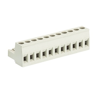 Розетка Wiecon 8113 B / 11 OB - Розеточный разъем, угловой, на кабель, шаг 5,00 мм, 11 полюсов, номинальное сечение: 2,5 мм кв., винтовая фиксация провода, 400V, 12А, без маркировки, цвет: серый, серия 8113 B OB