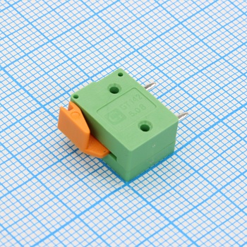 GT142R-5.08-01P-14-00 - Нажимной безвинтовой клеммный блок 1 контакт. Зажим типа торцевой контакт. Серия GT142R-5.08