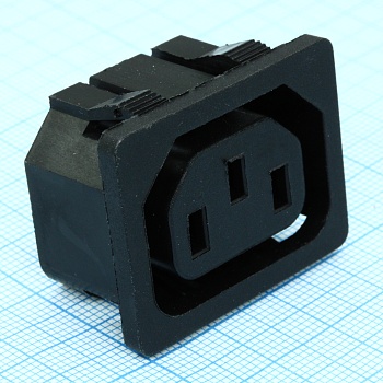 L-KLS1-AS-302-2 - Разъем 220В розетка на блок крепление на защелках