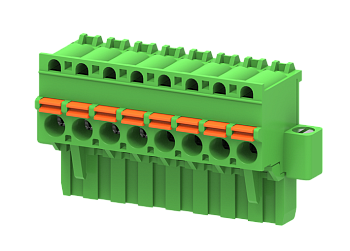 Розеточный разъем на кабель MC-RN5.08V03P-K-0001 - Розеточный разъем, угловой, на кабель, шаг: 5.08 мм, 3 полюса, фиксация провода Push-In исполнение: с монтажными фланцами, 320V, 12A, цвет: зеленый Розеточный разъем на кабель MC-RN5.08V03P-K-0001 - Розеточный разъем, угловой, на кабель, шаг: 5.08 мм, 3 полюса, фиксация провода Push-In исполнение: с монтажными фланцами, 320V, 12A, цвет: зеленый