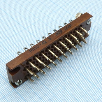 РП10-42 З вилка - Соединитель  низкочастотный, прямоугольный, внутреннего монтажа