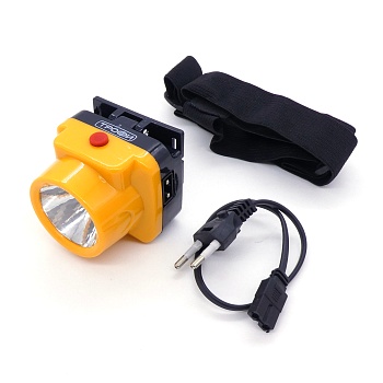 Фонарь аккум.налобный ТРОФИ TG1 - Фонарь налобный ТРОФИ TG1 1W (80lm) акк. (0.5Ah), луч 50м, 7 ч раб.