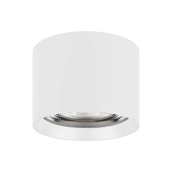 Светильник SP-DICE-R77-10W Day4000 (WH, 24 deg, 230V) 046628 - Накладной интерьерный светильник. Мощность 10 Вт, св. поток 780 лм, 78 лм/Вт, дневной 4000 K, CRI>90, угол 24°, напряжение питания 230 В. Белый круглый корпус, степень защиты IP54. Размер: диа