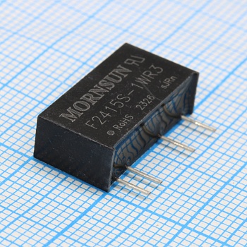 F2415S-1WR3 - Преобразователь DC/DC на печатную плату 1 Вт вход 21.6...26.4 В выход 15 В/0.067 А, 1 Вт (THТ)