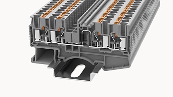 Клемма с диодом DS2.5-QU-LD-L-R-01P-11 - Клемма с диодом, схема L-R, 4 точки подключения, тип фиксации провода: Push-in, номинальное сечение: 2.5 мм кв., 5A, 800V, ширина: 5,2 мм, цвет: серый, втычная перемычка, тип монтажа: DIN35