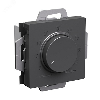 ATLASDESIGN ТЕРМОСТАТ электрон. теплого пола с датчиком, 10A, механизм, БАЗАЛЬТ ATN001435