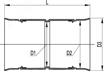 Муфта соединительная для двустен. дренажн. труб d63 015063