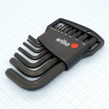 Набор шестигранников 350 H9 - Набор девять Г-образных ключей для винтов и болтов с внутренним шестигранником