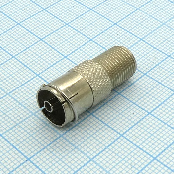 Переходник  гнездо F - гнездо ТВ - Переходник  гнездо F - гнездо ТВ