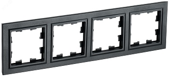 Рамка 4-м BRITE РУ-4-БрЧ черн. BR-M42-K02