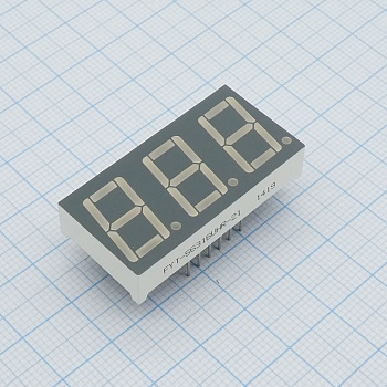 FYT-5631BUHR-21 - 3-х разрядный индикатор 14,2мм/красный/640нм/15-20мкд/ОА