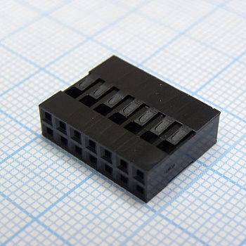 I-DS1071-SCB02X7 - BLD корпус двухрядного разъема 14 pin (2х7) на кабель, шаг 2.54мм, требуются контакты T-DS1071-SC600