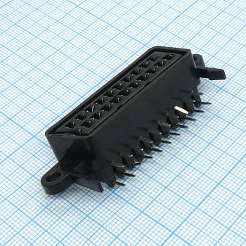 СКАРТ розетка на плату угловая - скарт розетка на плату