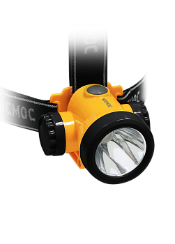 Фонарь аккумуляторный налобный H3W LED 3Вт 2 режима литиевый аккум. 1.5А.ч ЗУ USB KOCH3WLi-On