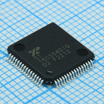 ST16C554DIQ64TR-F - Порт ввода-вывода UART 16 бит счетверенный 64LQFP