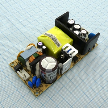 EPS-45-12 - AC-DC, 45Вт, вход 85…264V AC, 47…63Гц /120…370В DC, выход 12В/3.75A, рег. вых 10.8…13.5В, изоляция 3000В AC, открытая плата 101.6х50.8х29мм, -30…+70°С