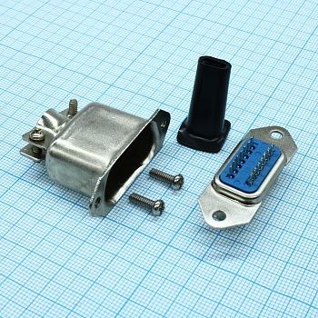 DS1078-14F - Разъем на кабель centronics 14 контактов розетка в корпусе + защёлки