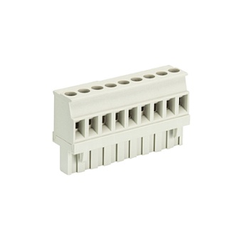 Розетка Wiecon 8113 B / 9 VR OB - Розеточный разъем, прямой, на кабель, шаг 5,00 мм, 9 полюсов, номинальное сечение: 2,5 мм кв., винтовая фиксация провода, 400V, 12А, без маркировки, цвет: серый, серия 8113 B VR