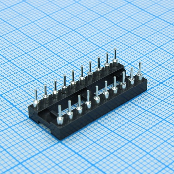 DS1001-01-20BT1NSF6S-JKB - DIP-панель цанговая под микросхему 20pin, шаг 2.54мм, ширина 7.62мм, 3А, -40 +105С