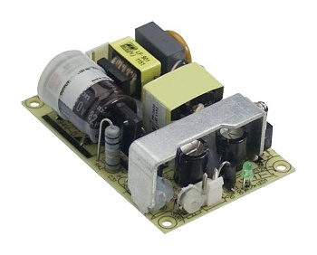 EPS-35-7.5 - AC-DC, 35.25Вт, вход 85…264V AC, 47…63Гц /120…370В DC, выход 7.5В/4.7A, рег. вых 7.13…8.25В, изоляция 3000В AC, открытая плата 76.2х50.8х24мм, -30…+70°С