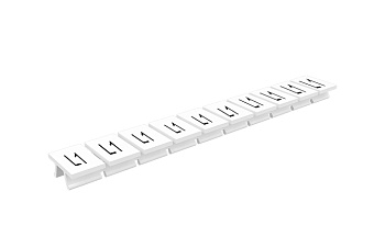 Маркировка  308801/L1 - Маркировочные шильдики для клемм TU/TP/TC, сечением 6 мм кв., 10 шильдиков, нанесенные символы: L1, с горизонтальным, расположением, цвет белый