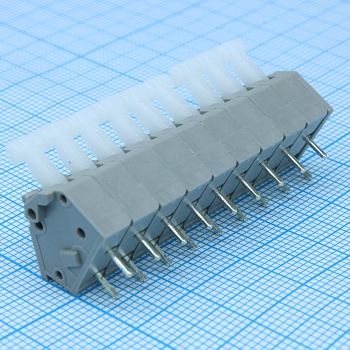 DG243-5.0-09P-11-00A(H) - Пружинный клеммник на печатную плату 9 контактов. Серия DG243-5.0