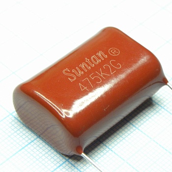 TS02002G475KSB0P0R - Конденсатор металлоплёночный полиэтилентерефталатный 4.7мкФ 400В ±10% шаг выводов 31мм 85°С россыпь