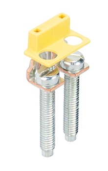 Соед. мостик IVB WKN6 TK-2 - Соединительная перемычка, винтовая, изолированная, 2 полюса, для клемм: WKN 6 TK... цвет: желтый