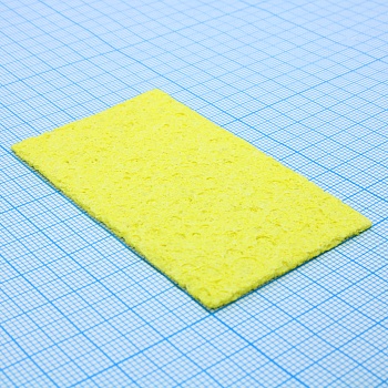 Губка для очистки паяльных жал 70x40мм - целлюлоза