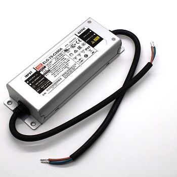 ELG-75-C350A - AC-DC, 74.9Вт, IP65, вход 100…305В AC, 47…63Гц/142…431В DC, ККМ, выход 107…214В/350мА, изоляция 3750В AC, в кожухе 180х63х35.5, -40…+85°С (корпус), рег. выхода