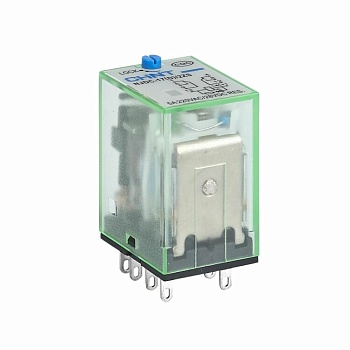 Реле промежуточное с кнопкой тестирования NJDC-17(D)/2Z 2 конт. с инд. LED 10А DC 24В 651134