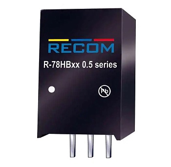 R-78HB5.0-0.5 - Преобразователь DC/DC, на печатную плату вход 9-72В выход 5В 0.5A 2.5Вт
