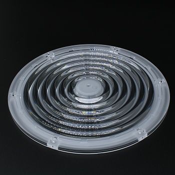 UFO184D60G-100W-B26 - Круглая групповая линза под светодиоды 2835, 3030  D=184mm H=10.3mm,  эфф=88%   60°, PC-1250Z