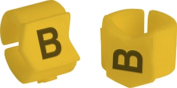 brd333411 - SCNG-23-B клипсы жёлтые, 50шт/упак, для провода 5,9-8,5мм диаметра, легенда B