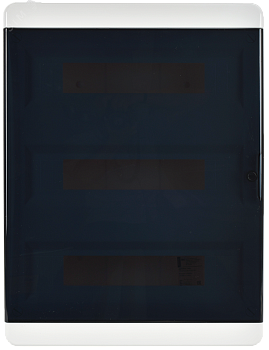 Корпус пластиковый ЩРВ-П-54 IP41 черн. прозр. дверь TEKFOR TF5-KP12-V-54-41-K01-K03